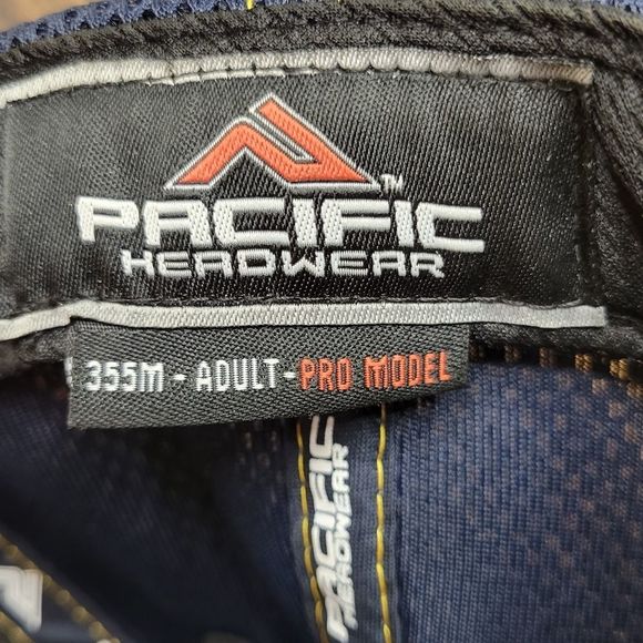 Mens Northern Plains Railroad Hat Baseball Cap Yellow Navy - Picture 7 of 8